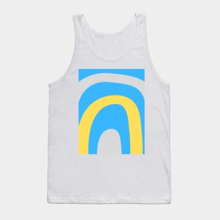 Boho yellow and gray pastel rainbow pattern Tank Top